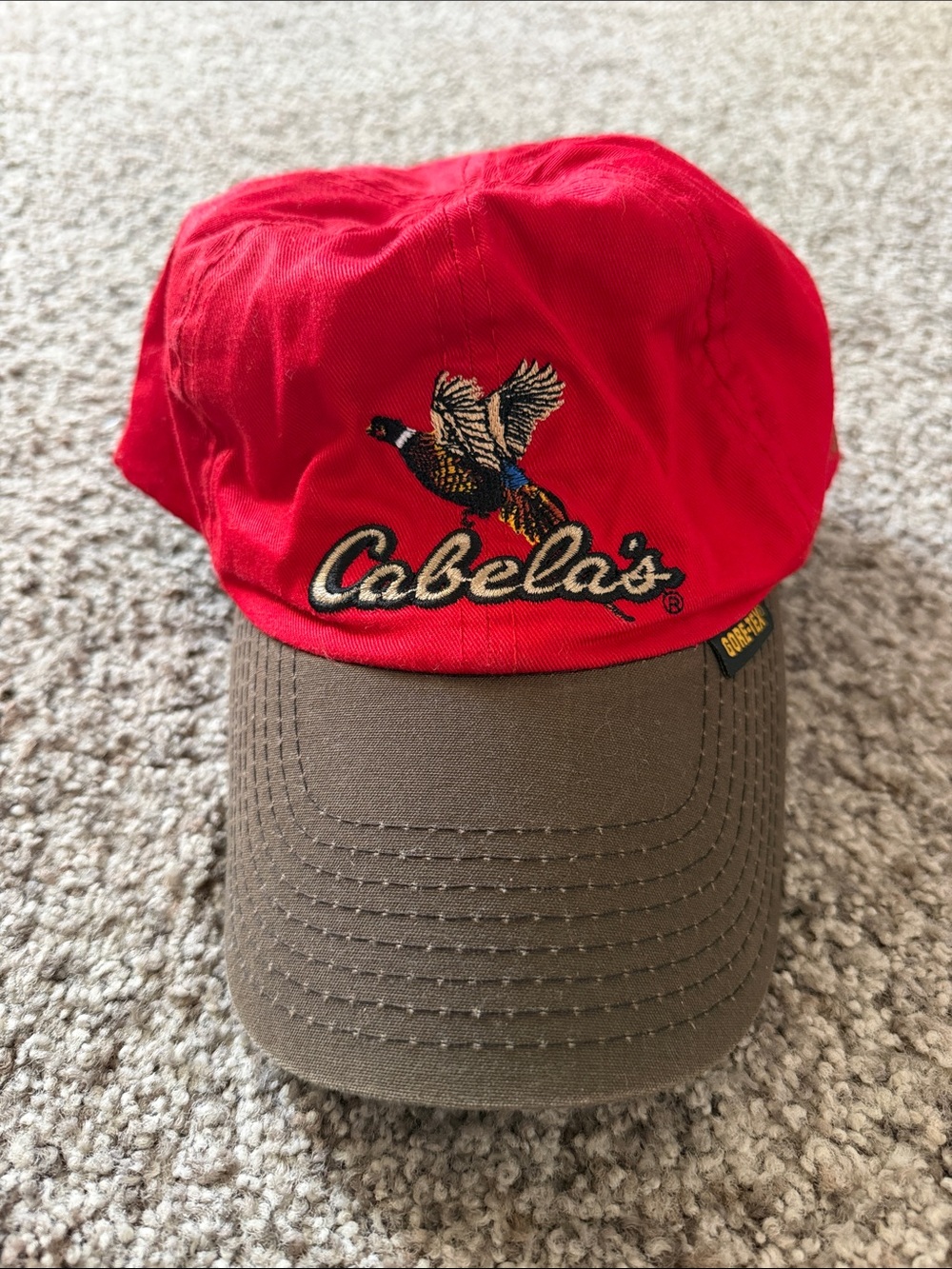 Cabela's Red and Brown Duck Embroidered Cap
